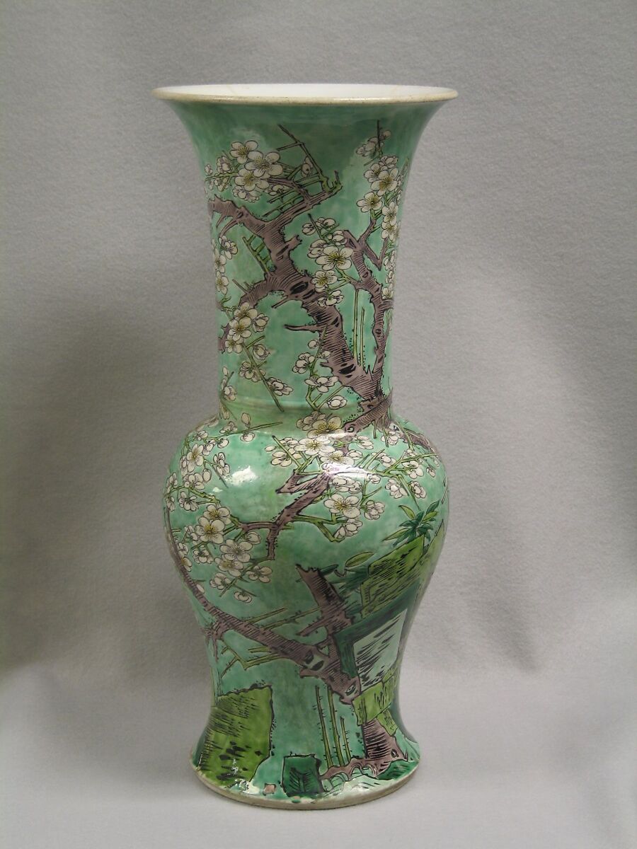 Vase, Porcelain decorated in famille verte enamels, China