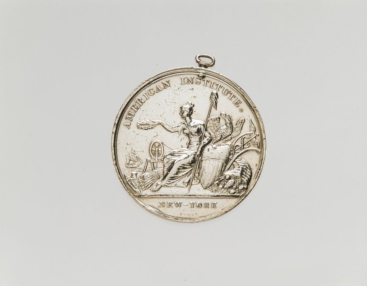 American Institute Award Medal, Moritz Fürst (born 1782, active United States, 1807–ca. 1840), Silver, American 