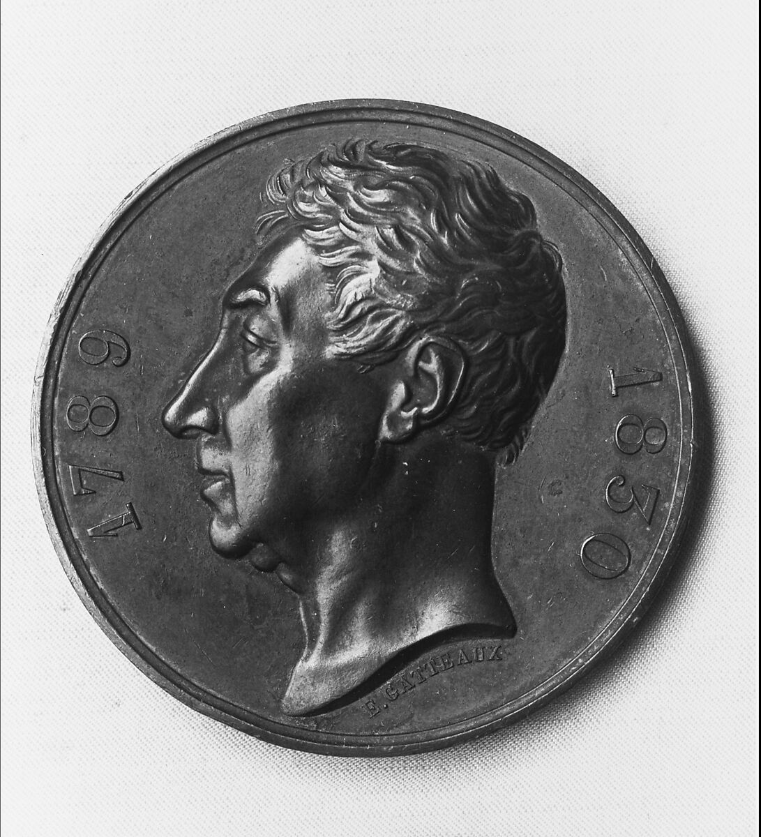 Medal of the Marquis de Lafayette, Jacques Edouard Gatteaux (French, Paris 1788–1881 Paris), Bronze