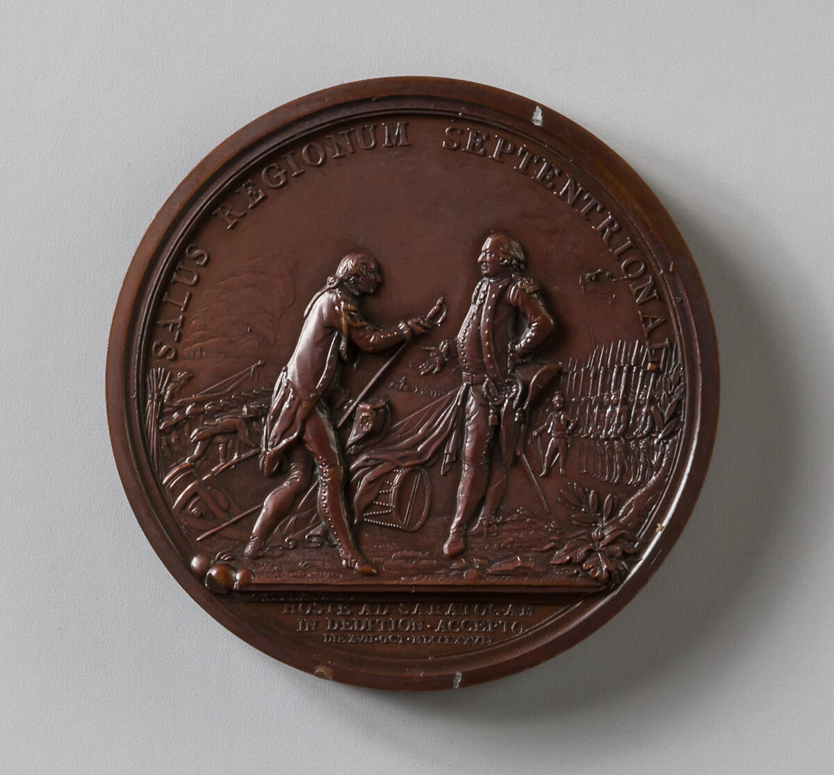 Medal of Gates at Saratoga, Nicolas Marie Gatteaux (French, Paris 1751–1832 Paris), Bronze