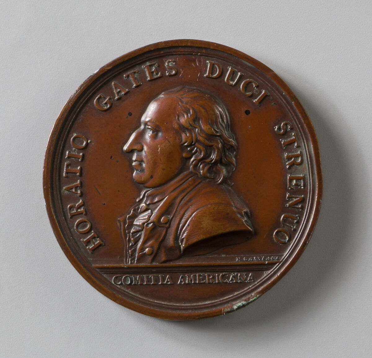 Medal of Gates at Saratoga, Nicolas Marie Gatteaux (French, Paris 1751–1832 Paris), Bronze 