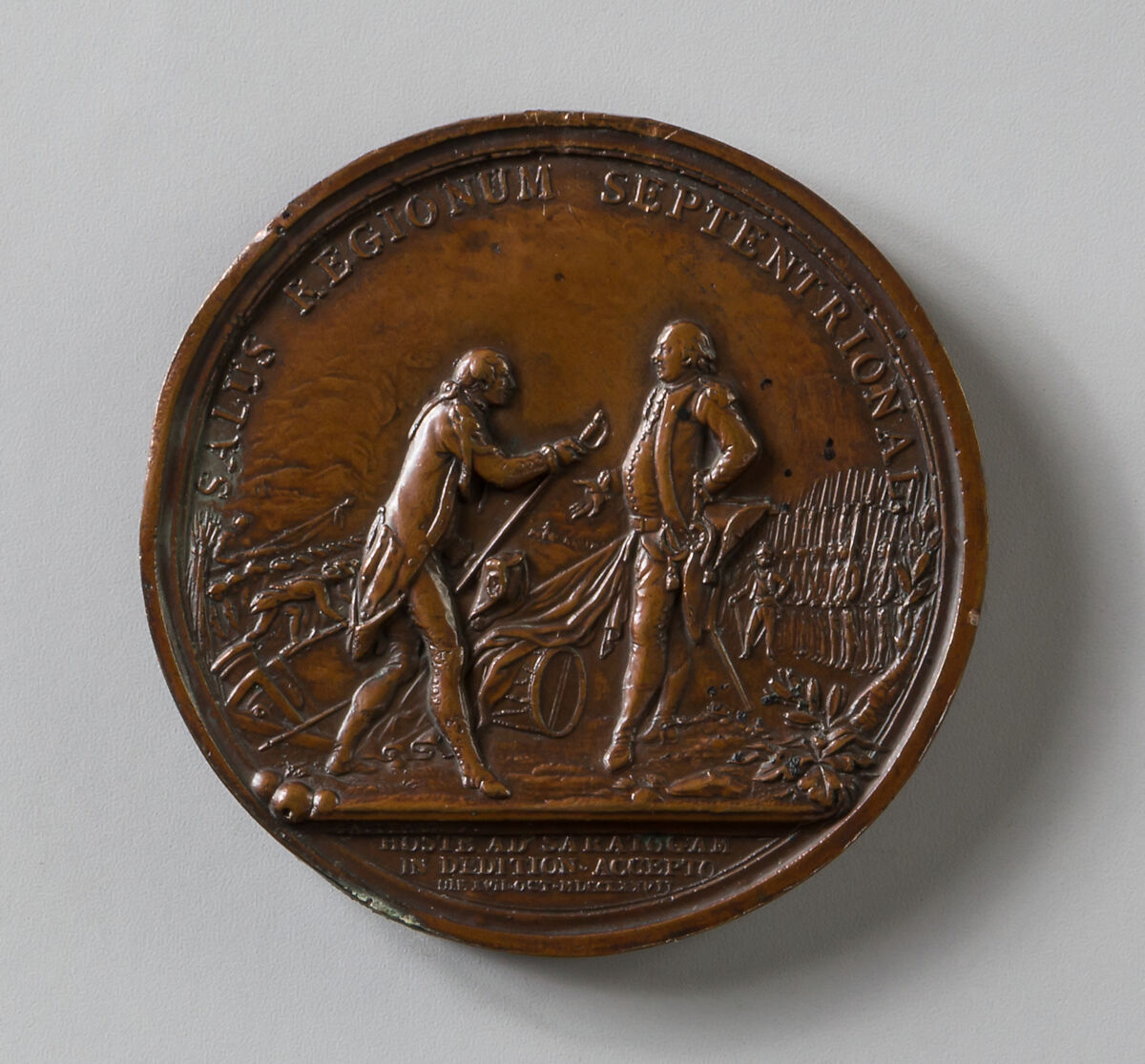 Medal of Gates at Saratoga, Nicolas Marie Gatteaux (French, Paris 1751–1832 Paris), Bronze