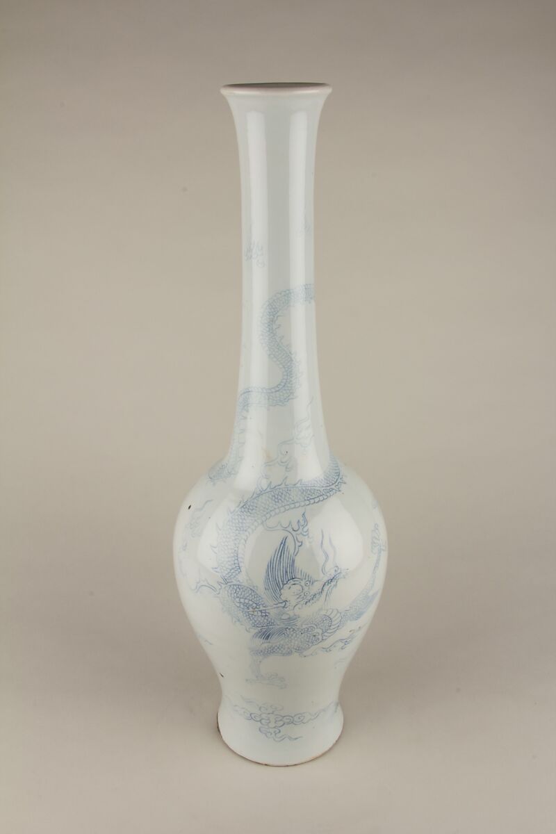 Vase, Porcelain with incised decoration under clear glaze, China 