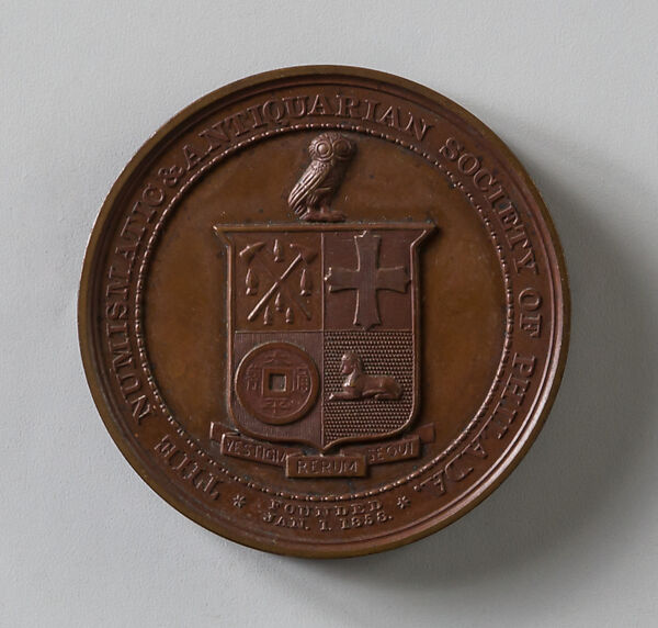 Medal of the Numismatic and Antiquarian Society of Philadelphia, William H. Key (active 1864–92), Bronze, American