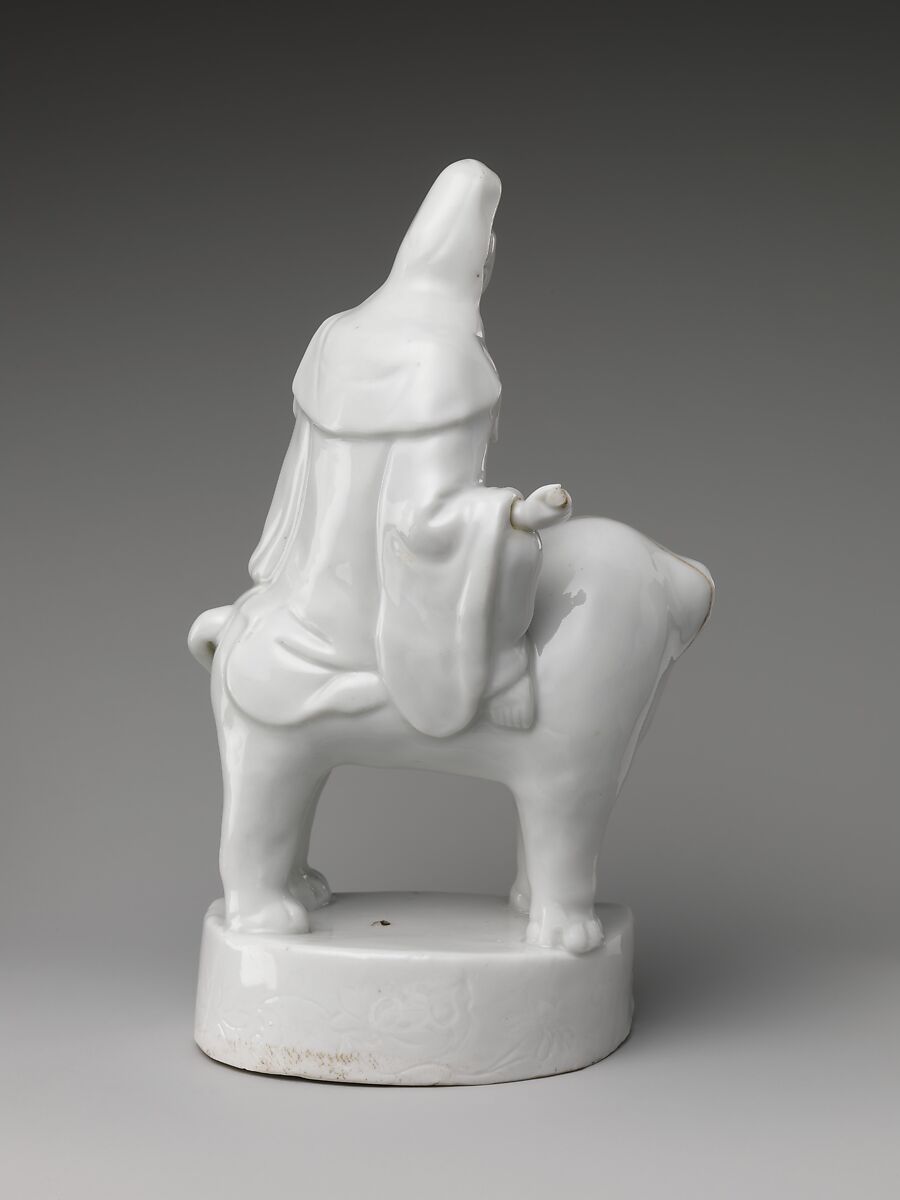 Puxian (Samantabhadra, Bodhisattva of Universal Benevolence), Porcelain with clear glaze (Dehua ware or "blanc de chine," Fujian Province), China