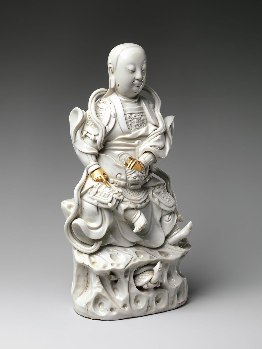 Daoist deity Zhenwu, Porcelain with ivory glaze (Dehua ware), China