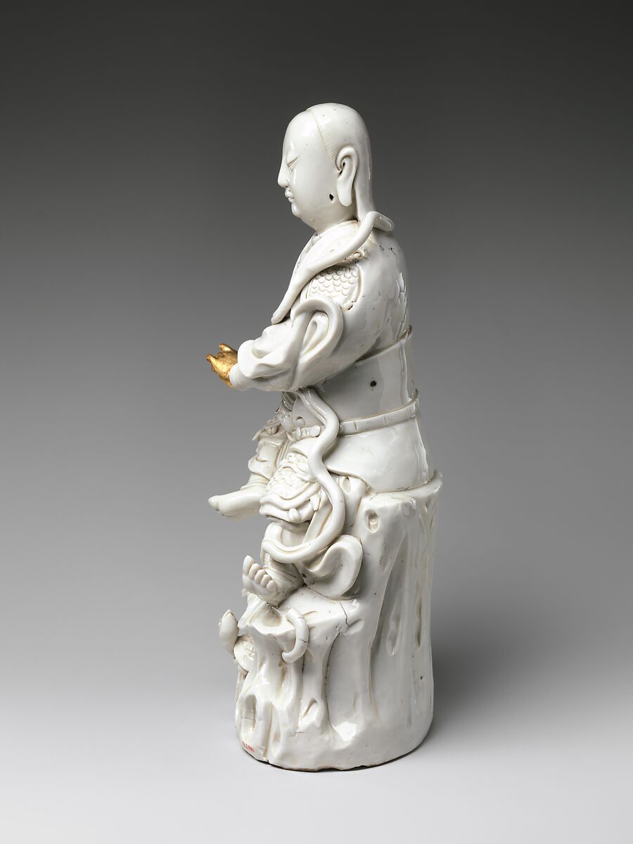 Daoist deity Zhenwu, Porcelain with ivory glaze (Dehua ware), China