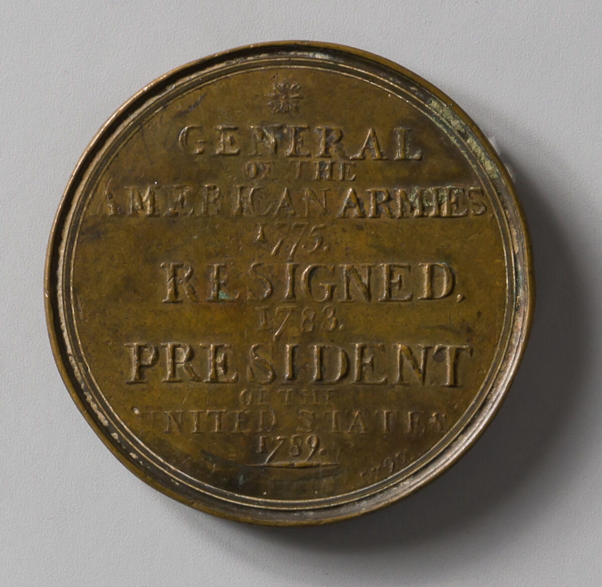 Medal, James Manley (active 1790–1800), Gilt bronze, American 