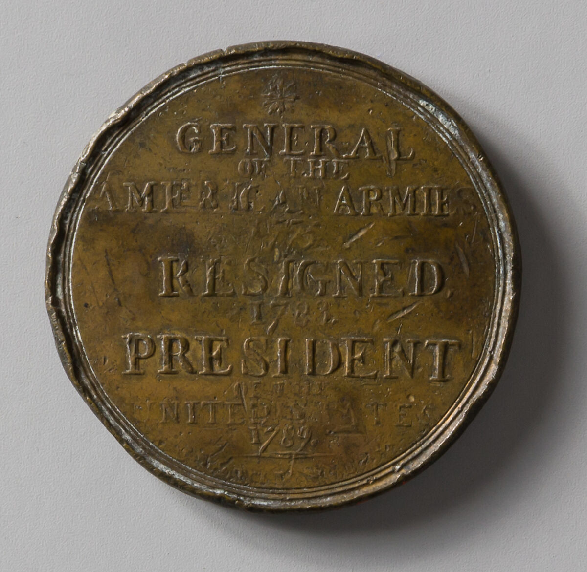 Medal, James Manley (active 1790–1800), Gilt bronze, American