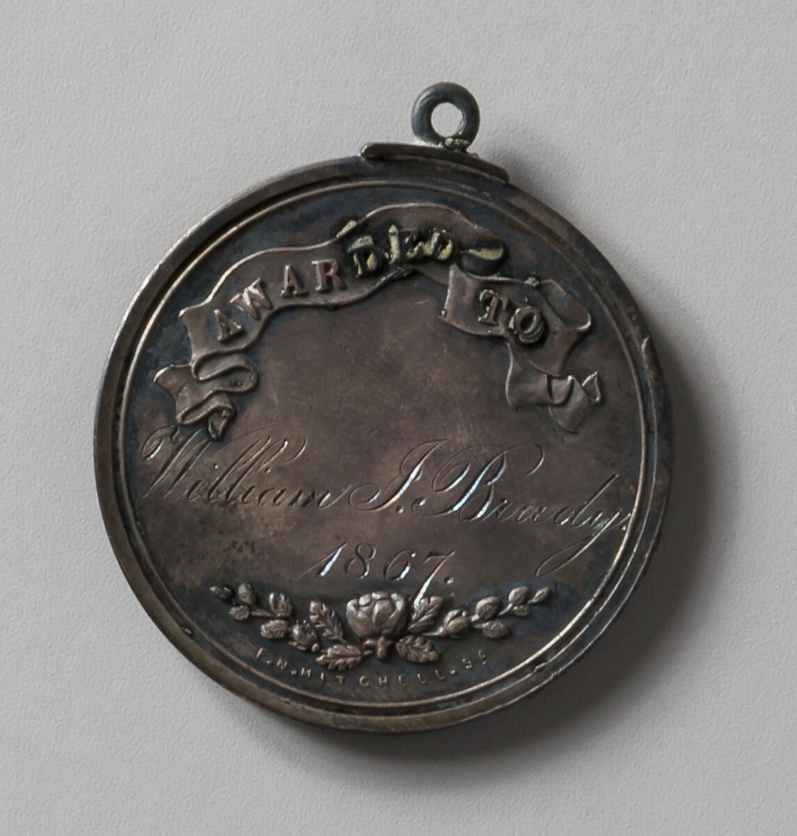 Medallion, F. N. Mitchell, Probably silver
