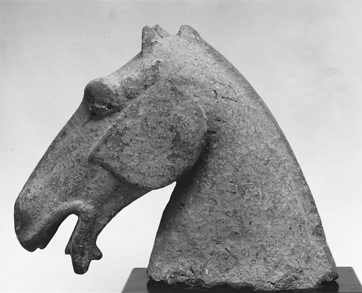 Model of  Horse's Head, Pottery, China 