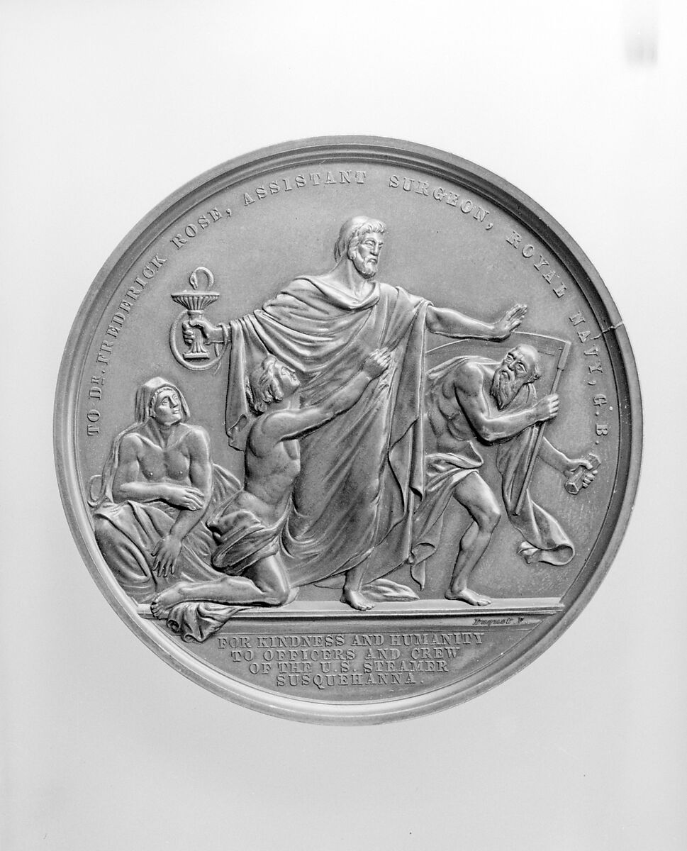 Medal to Dr. F. H. Rose, R. N., Anthony Paquet (1814–1882), Bronze
