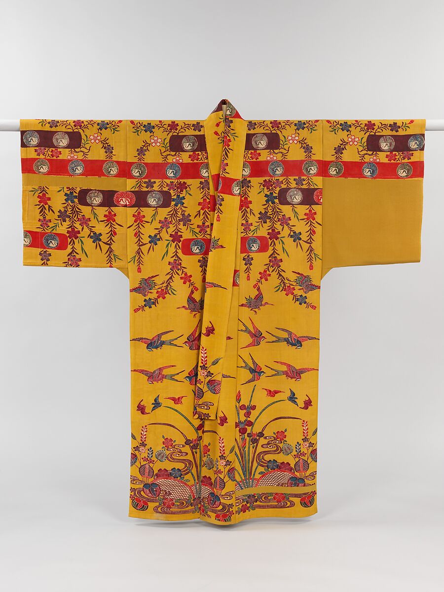 Robe, Resist-dyed and painted (bingata) silk crepe, Japan (Okinawa, Ryūkyū Islands)