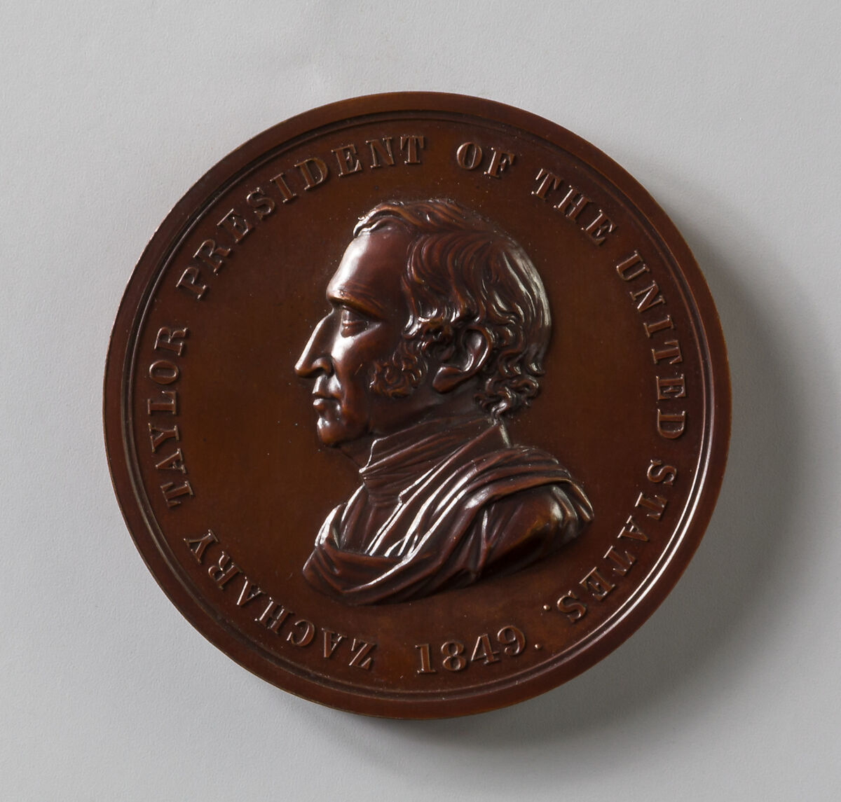 Medal of Zachary Taylor, Franklin Peale (1795–1870), Bronze 