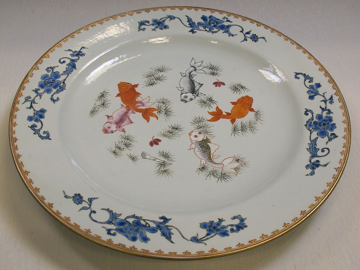 Plate, Porcelain painted in overglaze polychrome enamels, China 