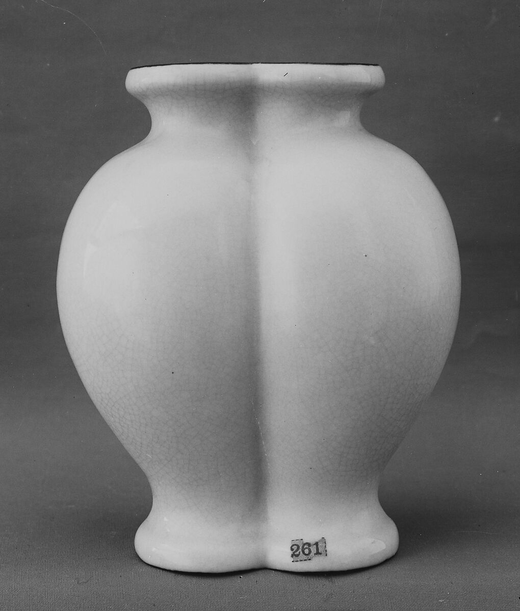 Double Vase, Porcelain with a clair-de-lune glaze, China 