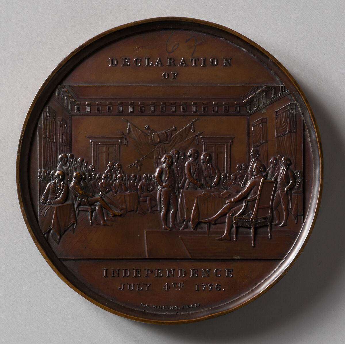 Medal, Charles Cushing Wright, Bronze