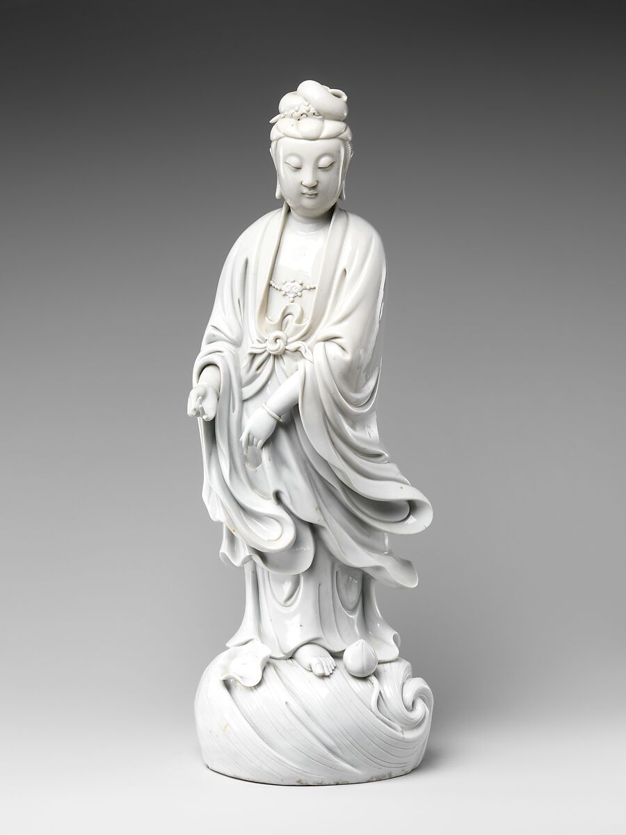 Bodhisattva Guanyin, Porcelain with ivory glaze (Dehua ware), China 