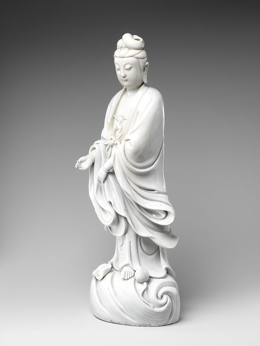 Bodhisattva Guanyin, Porcelain with ivory glaze (Dehua ware), China