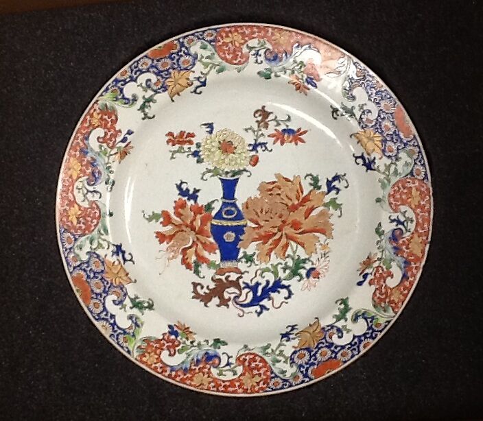 Dish, Porcelain painted in overglaze famille verte enamels, China 