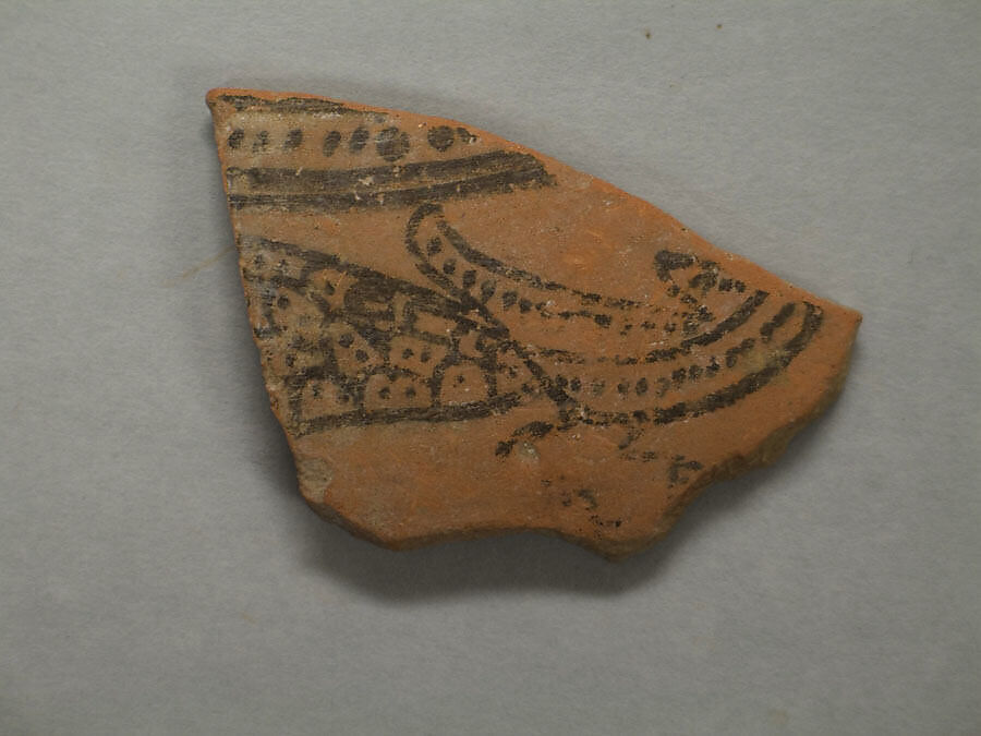 Shard:  Bird, Painted terracotta, Pakistan 