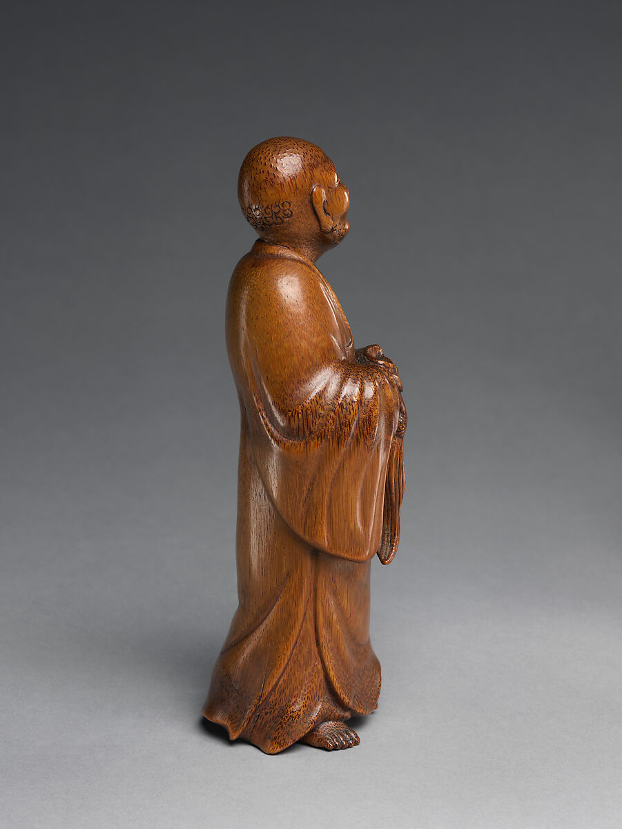 Arhat holding a shoe, Bamboo, China