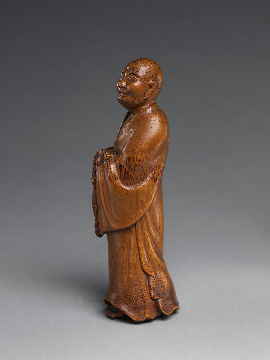 Arhat holding a shoe, Bamboo, China