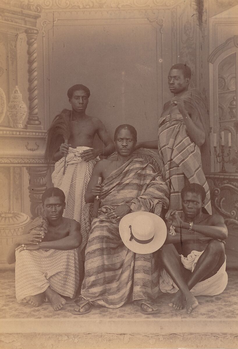 Five Men, Lutterodt and Son Studio, Albumen silver print from glass negative, Ghana