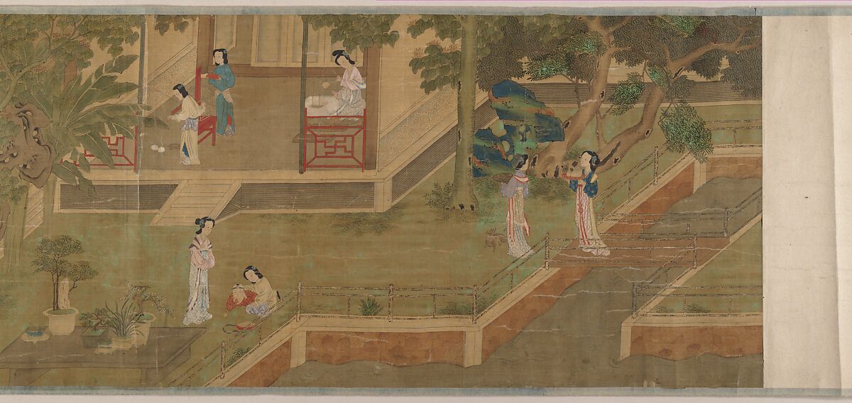 Lady Su Hui and Her Verse Puzzle, Handscroll; ink and color on silk, China