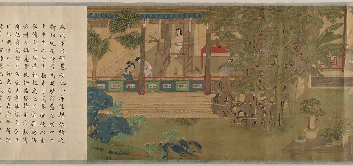 Lady Su Hui and Her Verse Puzzle, Handscroll; ink and color on silk, China
