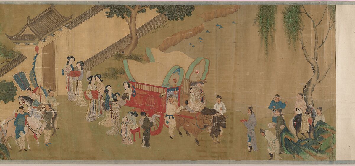 Lady Su Hui and Her Verse Puzzle, Handscroll; ink and color on silk, China