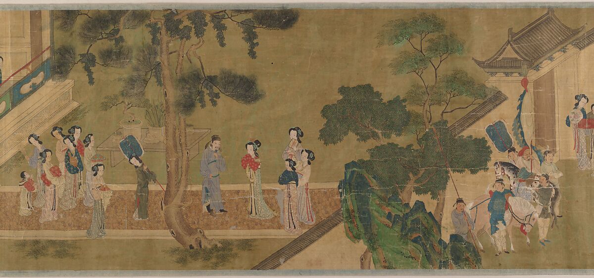 Lady Su Hui and Her Verse Puzzle, Handscroll; ink and color on silk, China