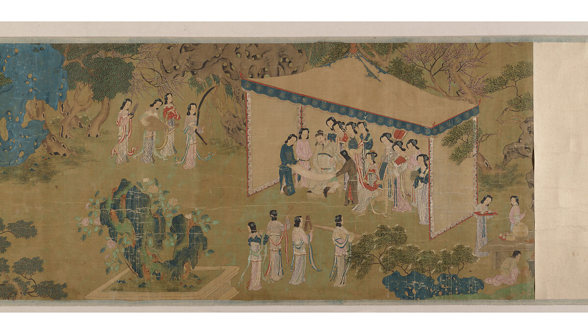 Lady Su Hui and Her Verse Puzzle, Handscroll; ink and color on silk, China 