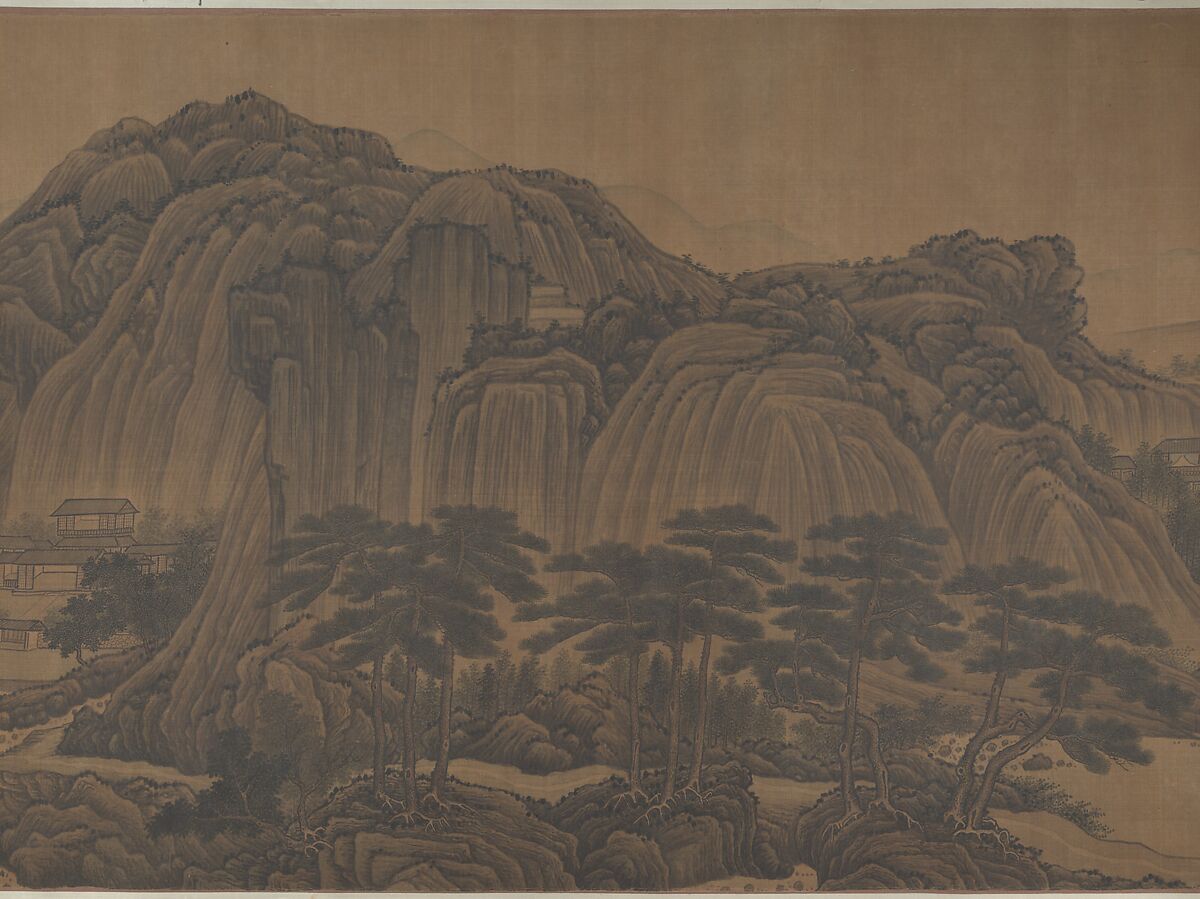 The Hills of Kuaiji, Unidentified artist, Handscroll; ink and color on silk, China
