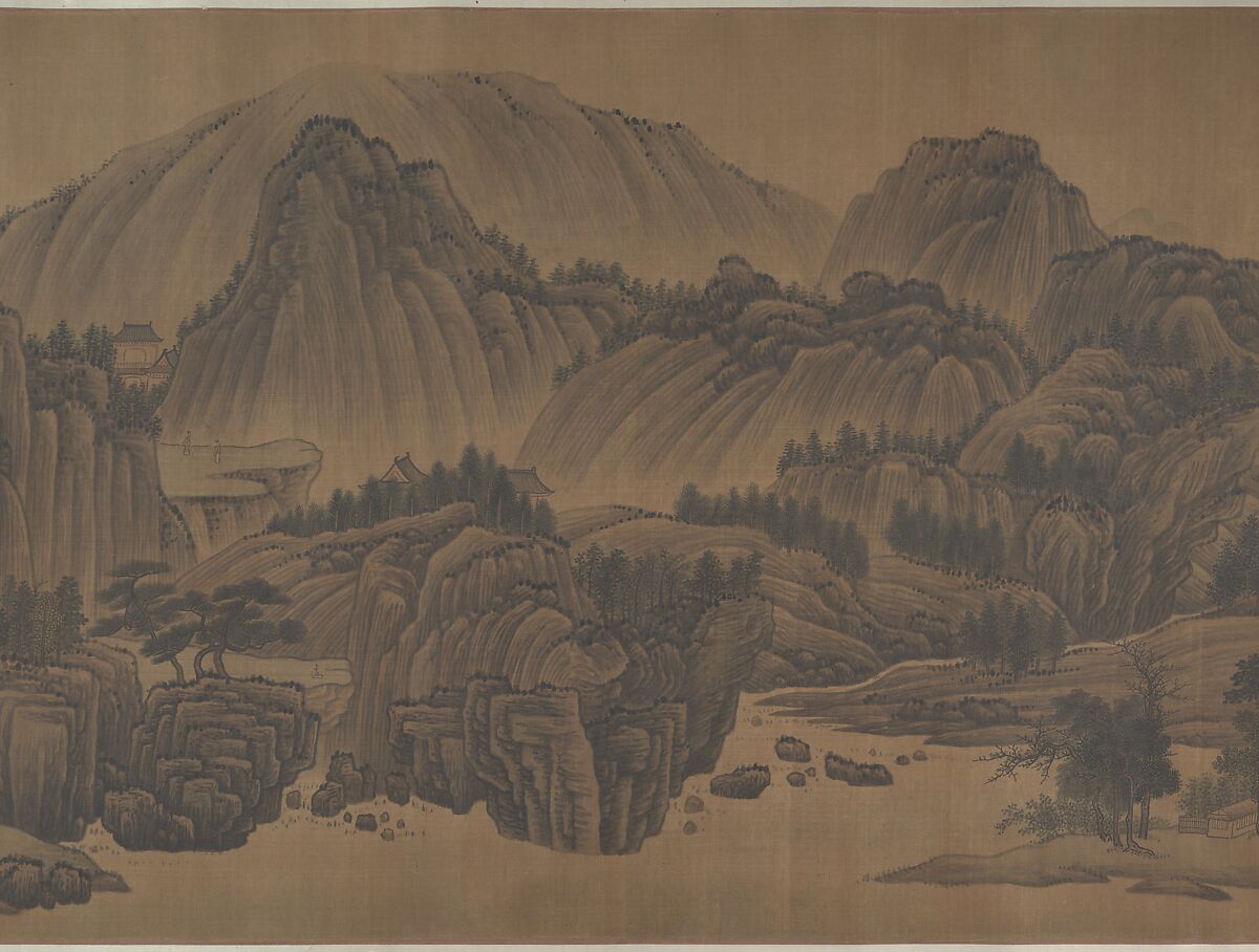 The Hills of Kuaiji, Unidentified artist, Handscroll; ink and color on silk, China