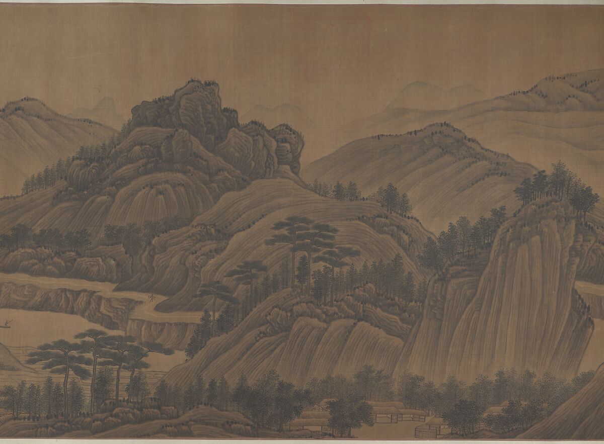 The Hills of Kuaiji, Unidentified artist, Handscroll; ink and color on silk, China