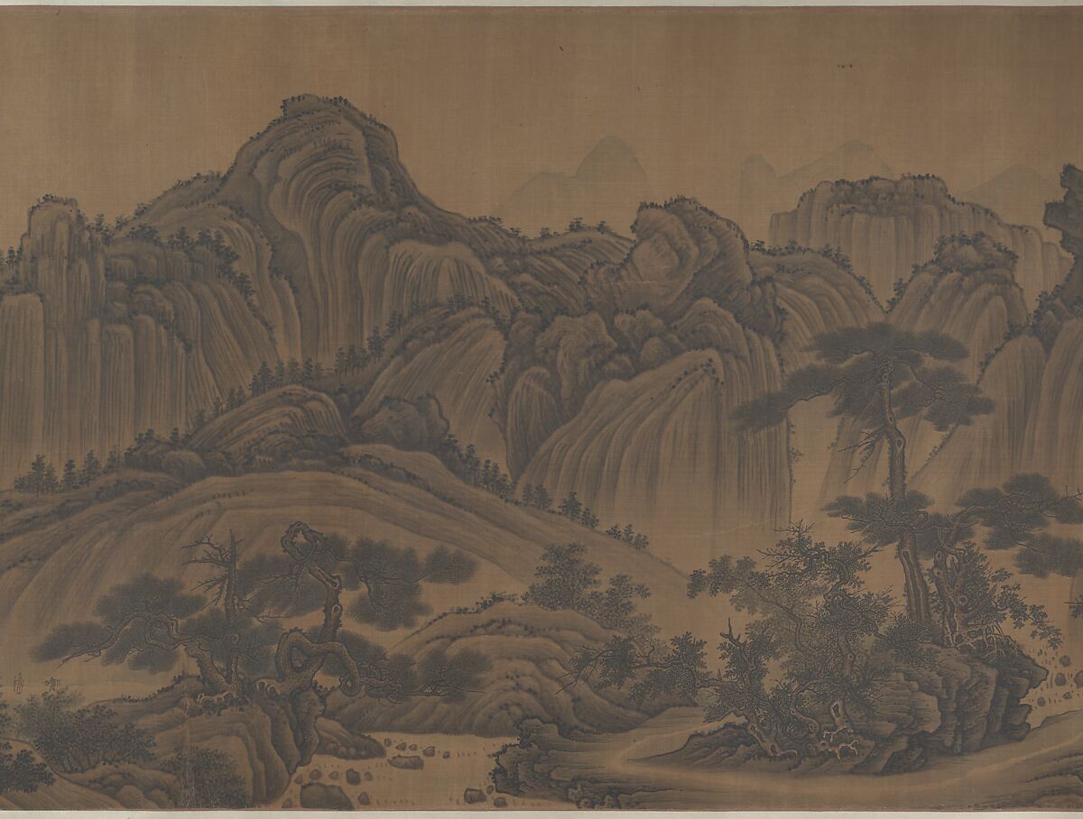 The Hills of Kuaiji, Unidentified artist, Handscroll; ink and color on silk, China