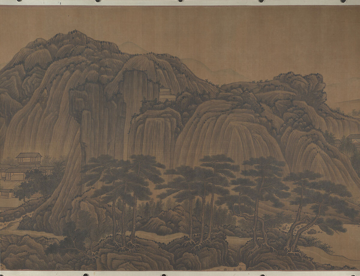 The Hills of Kuaiji, Unidentified artist, Handscroll; ink and color on silk, China 