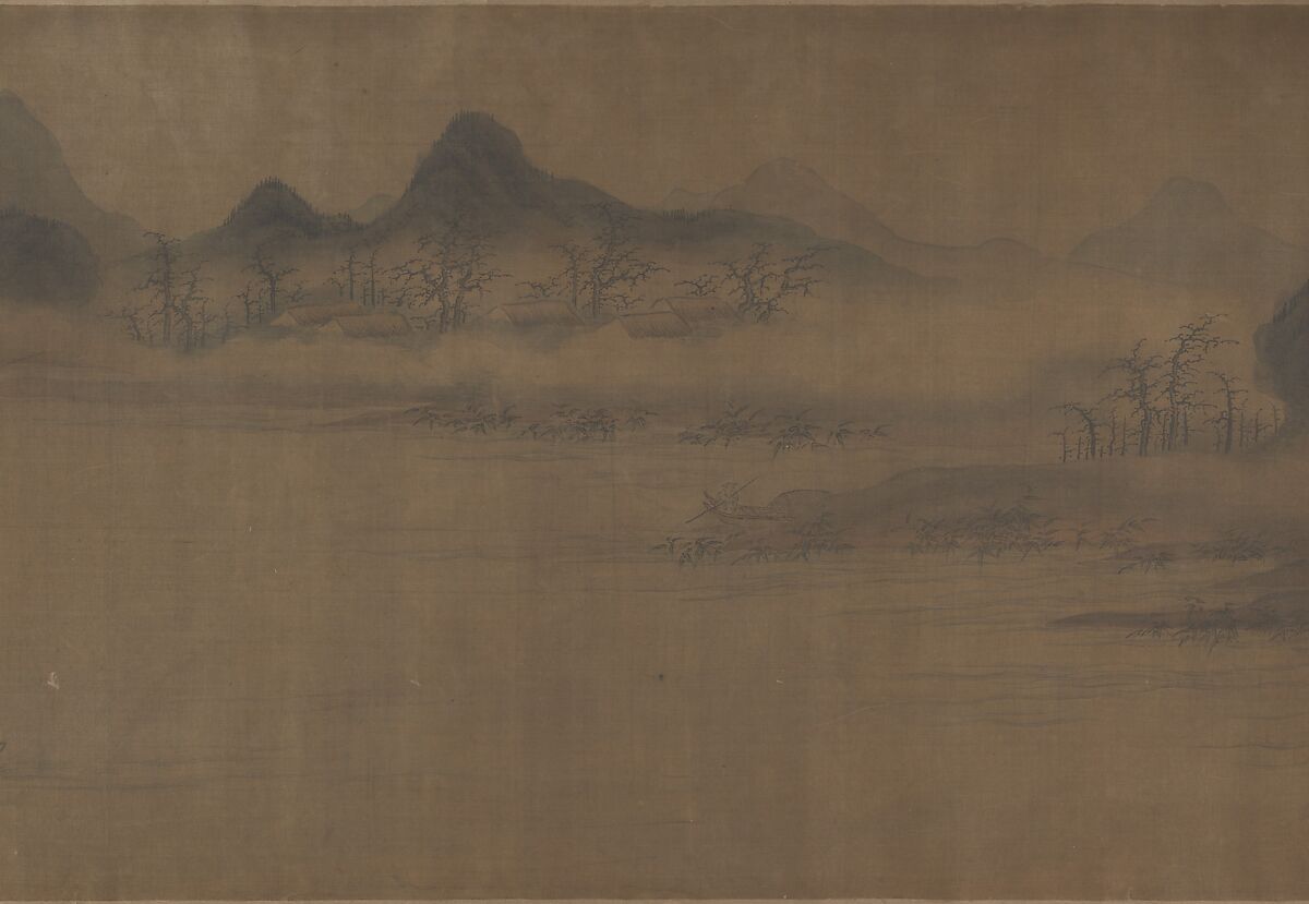 Traveling amid Mountains, Unidentified artist, Handscroll; ink and color on silk, China