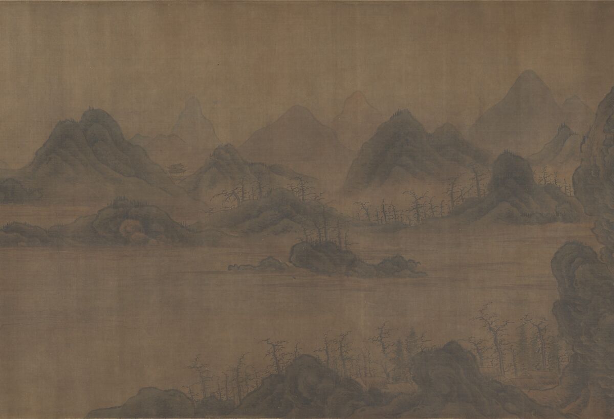 Traveling amid Mountains, Unidentified artist, Handscroll; ink and color on silk, China