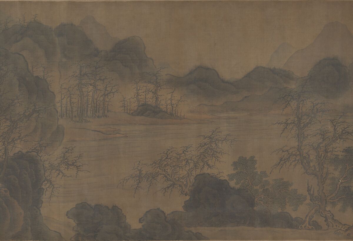Traveling amid Mountains, Unidentified artist, Handscroll; ink and color on silk, China