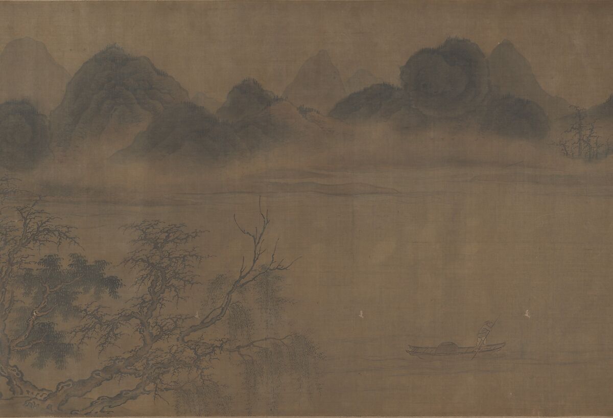 Traveling amid Mountains, Unidentified artist, Handscroll; ink and color on silk, China