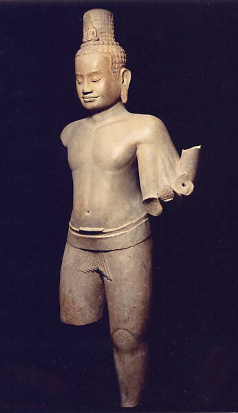 Standing Eight-Armed Avalokiteshvara, the Bodhisattva of Infinite Compassion, Stone, Cambodia