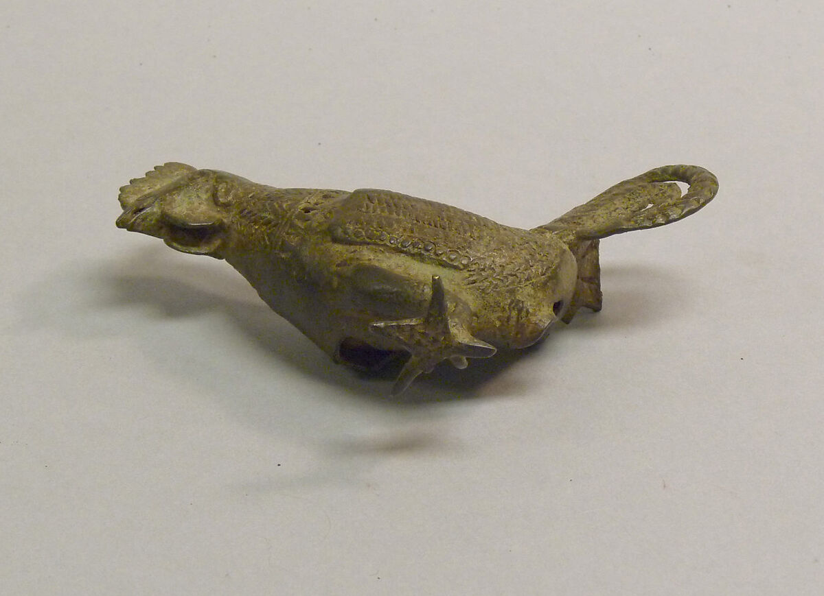 Lime Vessel in the Form of a Cock, Bronze, Indonesia (Java, Lumajang, Pasiran)