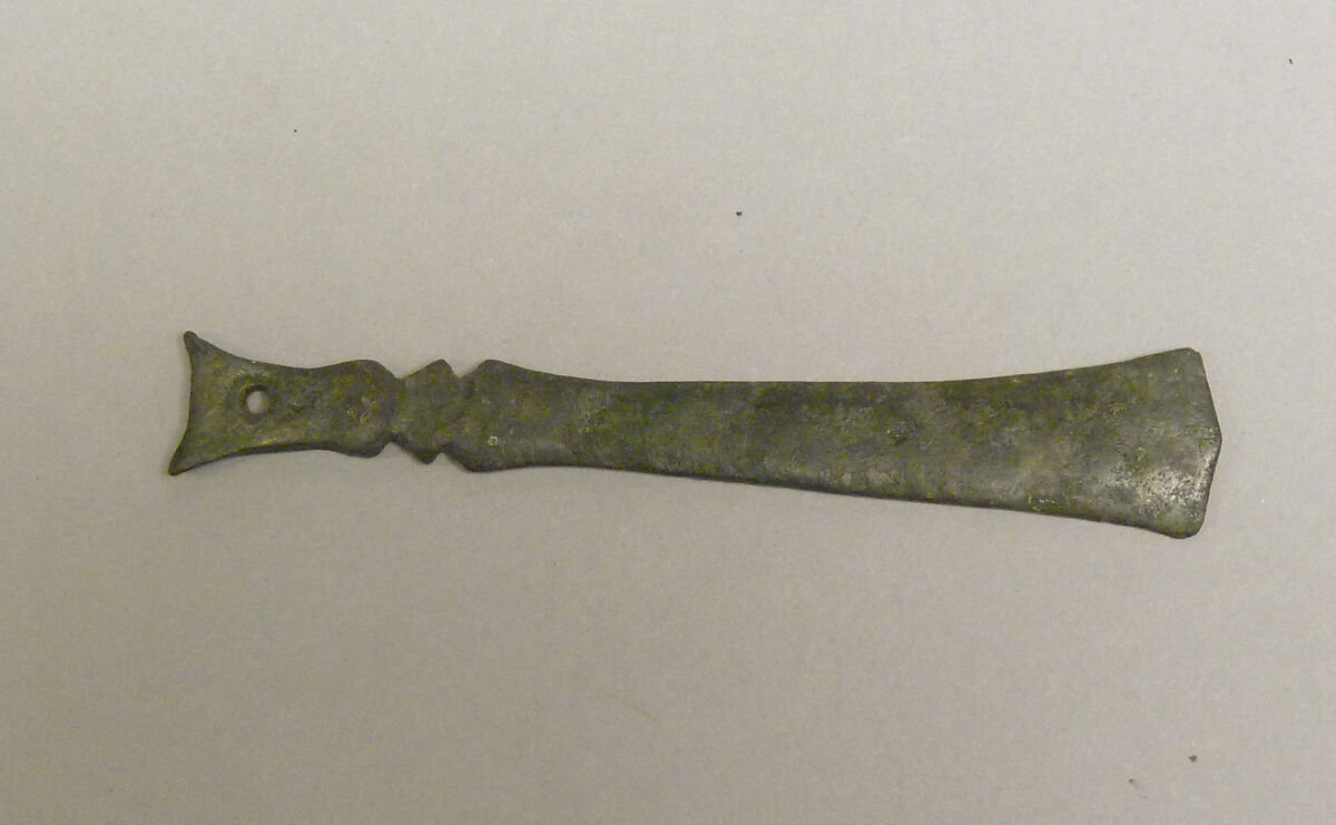 Sword-Shaped Lime Spatula, Bronze, Indonesia (Java, Lumajang, Pasiran) 