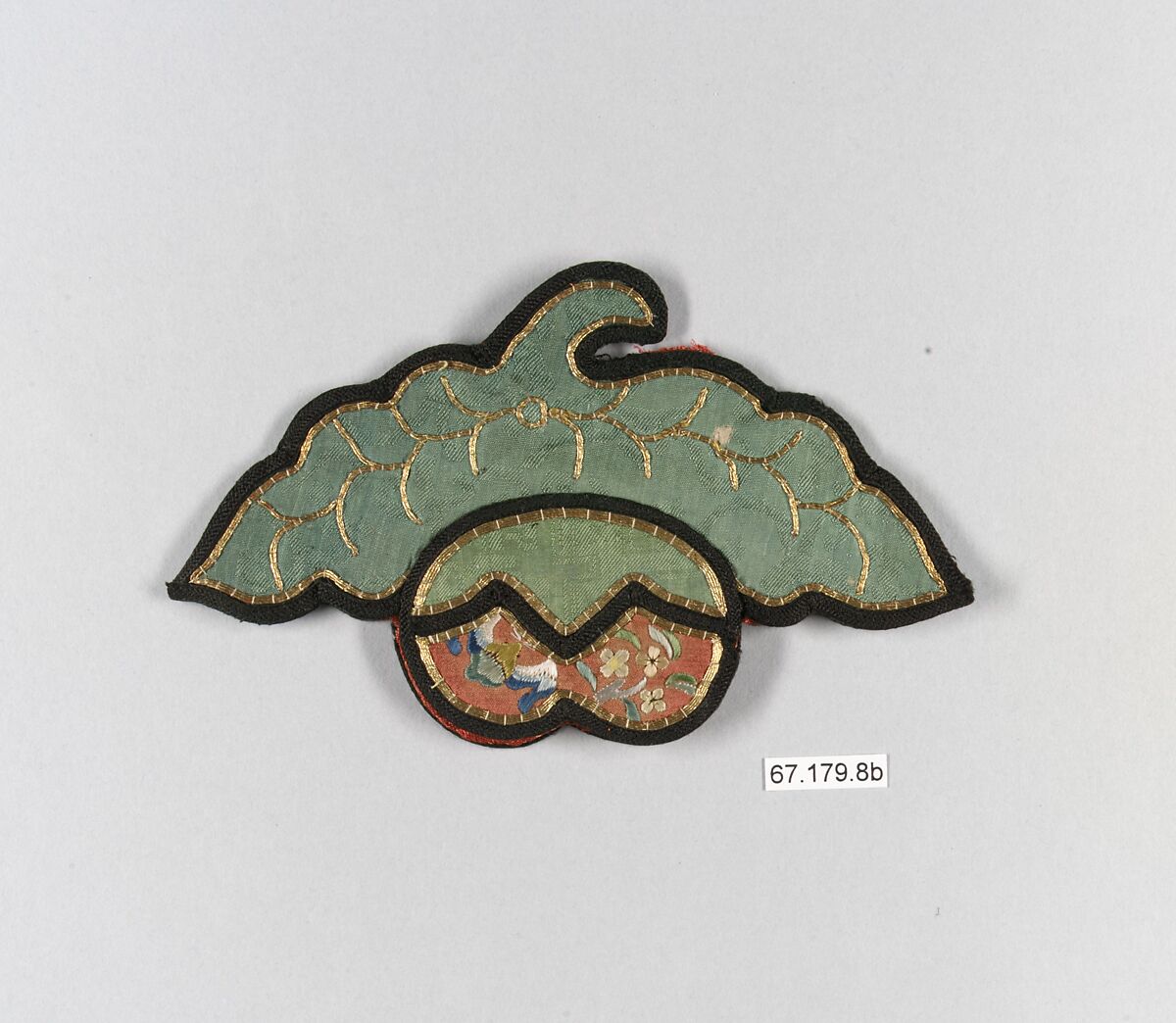 Case with Cover, Silk and metallic-thread embroidery on silk satin and float-patterned plain-weave silk, China