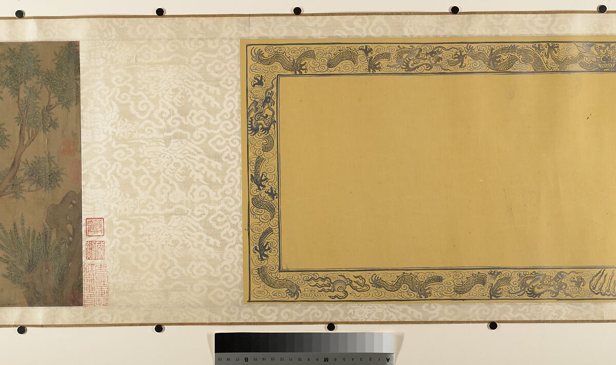 Brocade Hall, Unidentified artist  , 15th to 16th century?, Handscroll; ink and color on silk, China