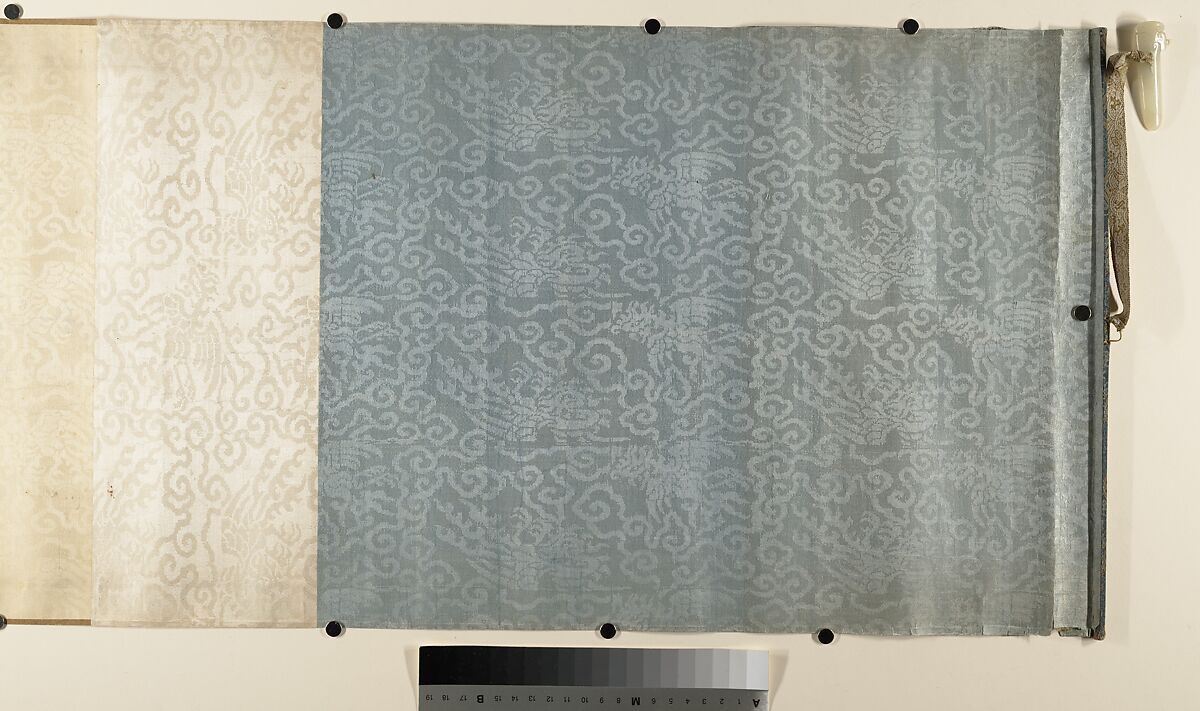 Brocade Hall, Unidentified artist  , 15th to 16th century?, Handscroll; ink and color on silk, China