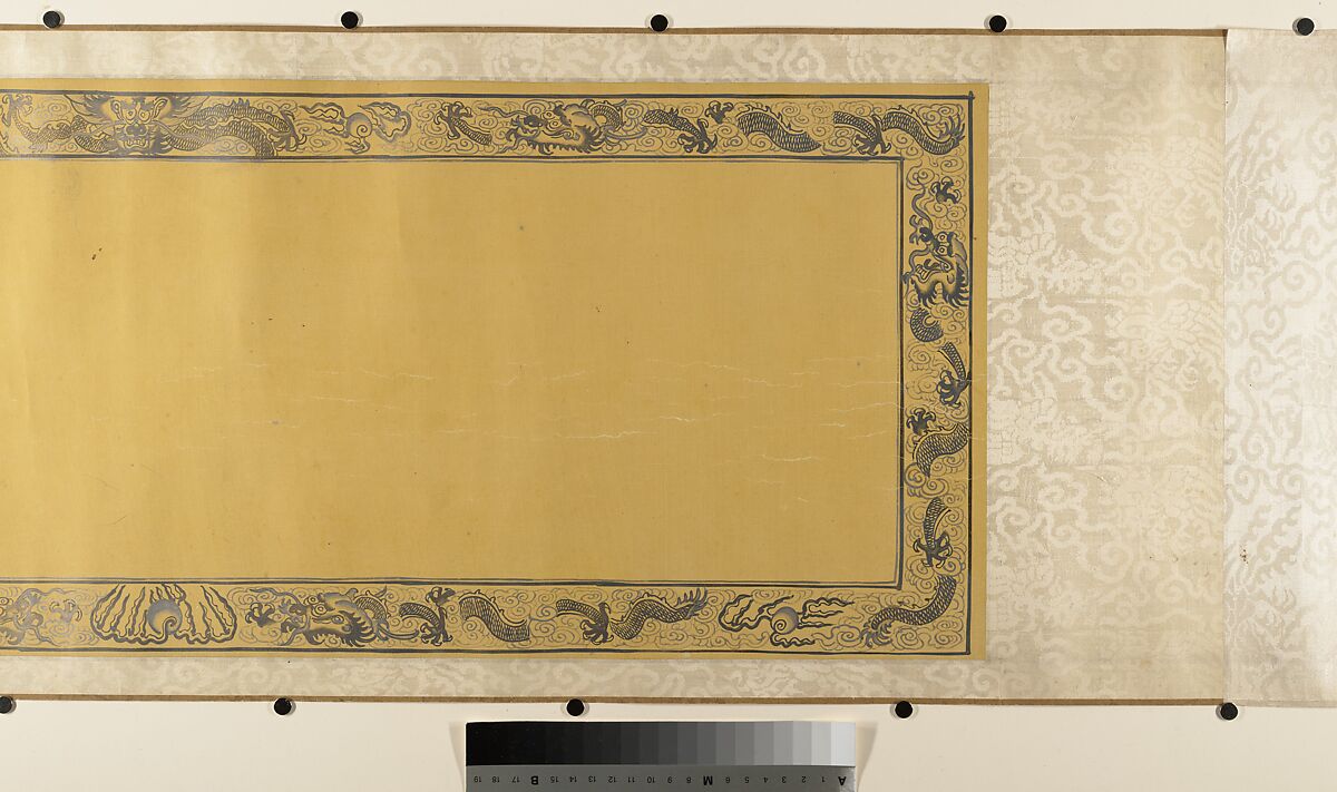 Brocade Hall, Unidentified artist  , 15th to 16th century?, Handscroll; ink and color on silk, China