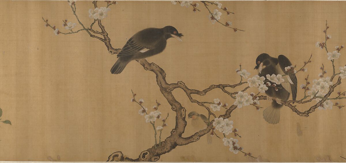 Birds on Branches, Unidentified artist  , 15th to 17th century, Handscroll; ink and color on silk, China
